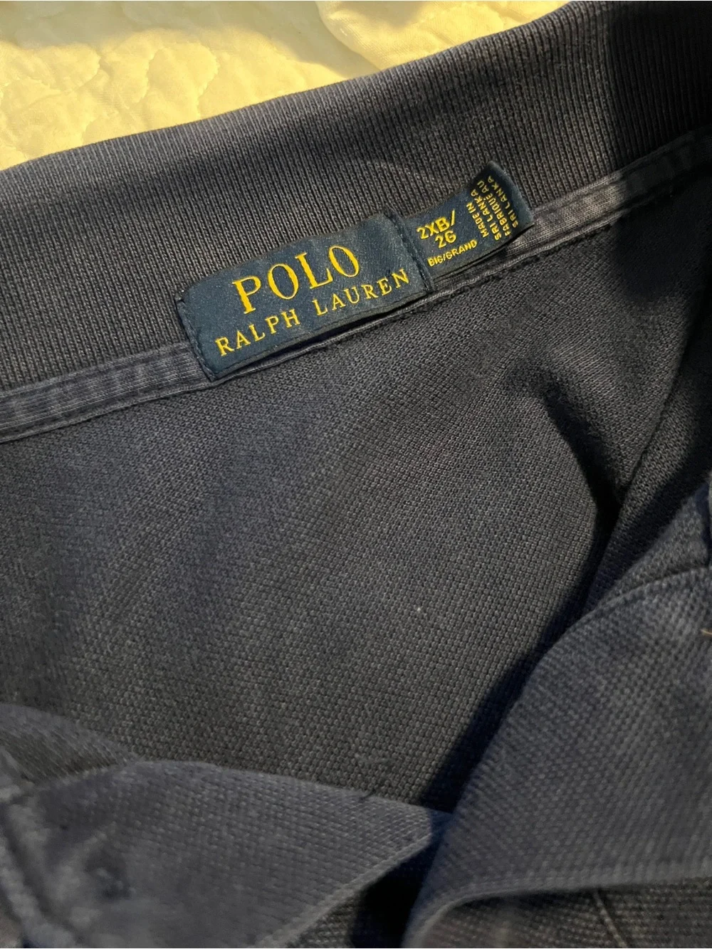 VINTAGE Polo Ralph Lauren Navy Short-Sleeve Polo Red Pony Y2K Preppy Streetwear